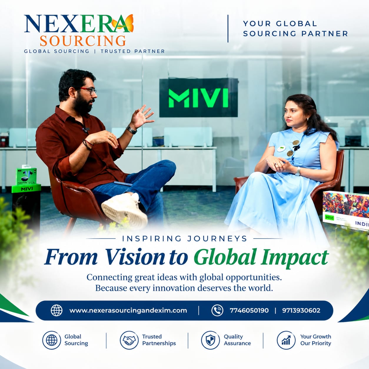 Nexera Sourcing founder in a live interview